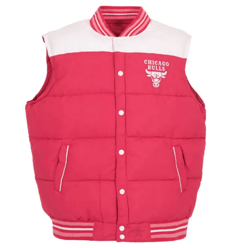 Chicago Bulls Nylon Puffer Vest - The Puffer jacket