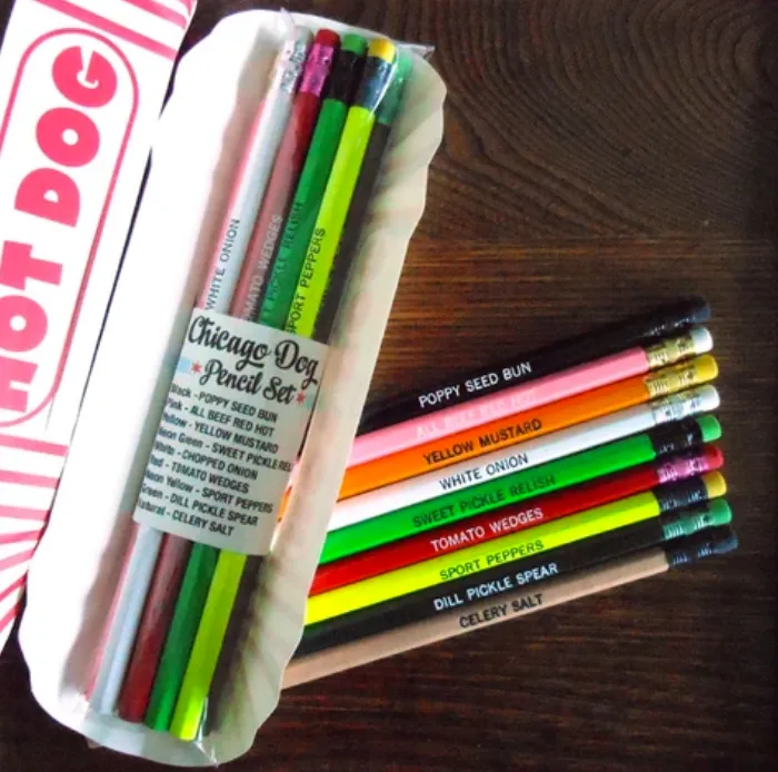 Chicago Hot Dog Pencil Set