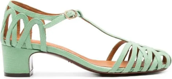 Chie Mihara U-Nenu caged sandals Green