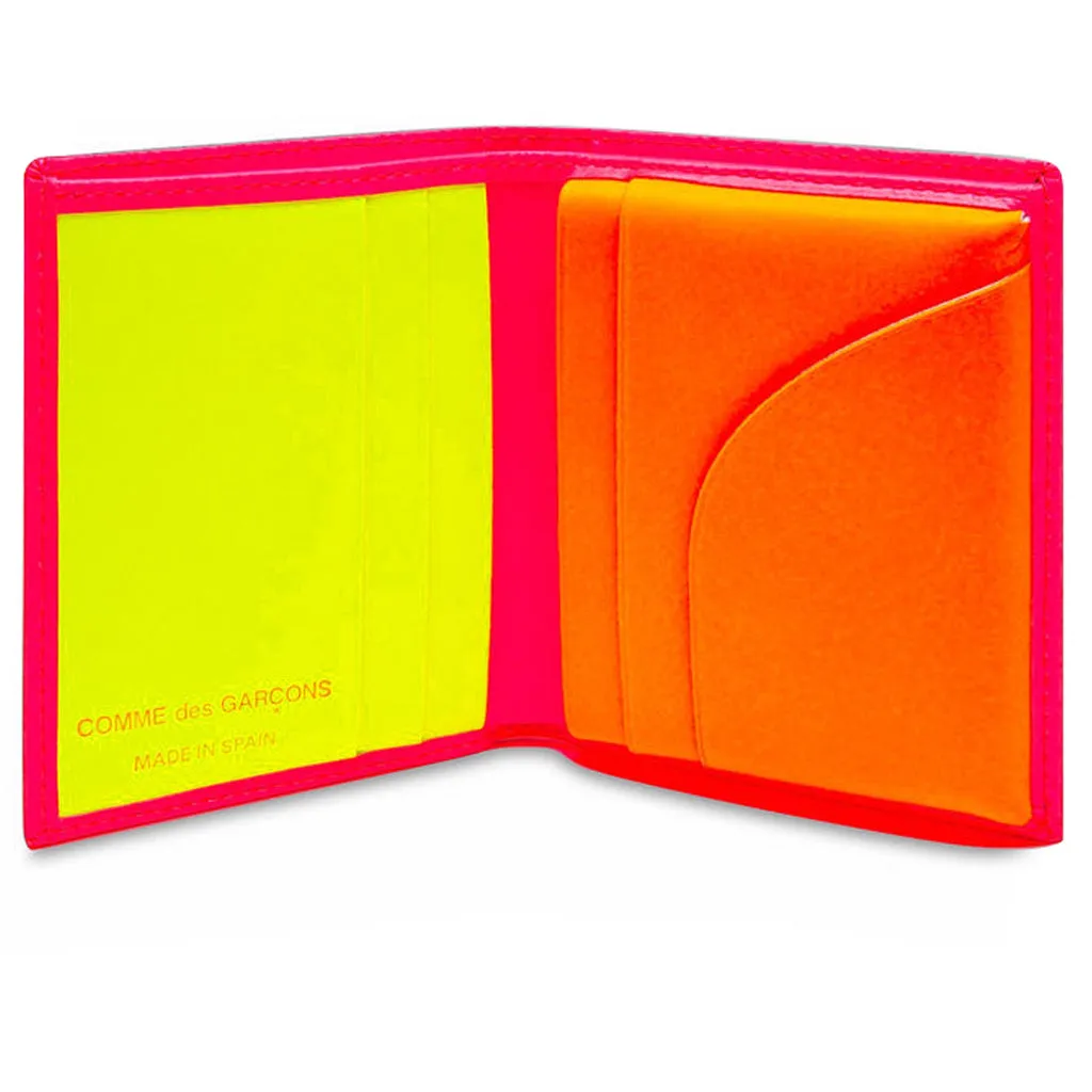 Comme des Garcons Super Fluo Wallet - Pink/Yellow