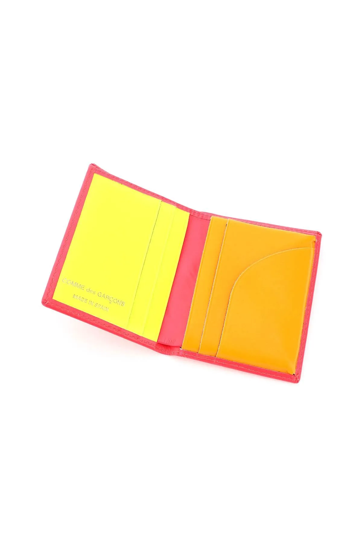 Comme des Garons Wallet Super Fluo Colour-Block Wallet