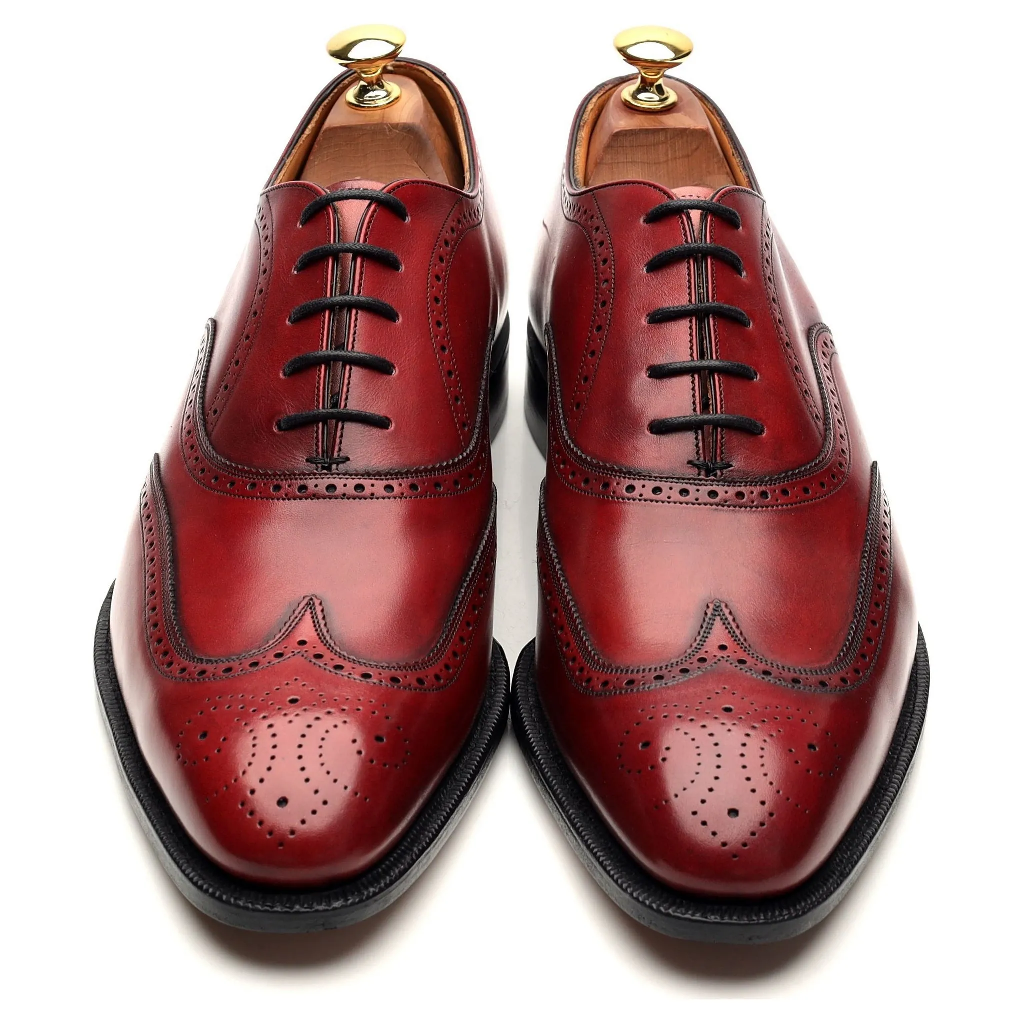 Crown Collection 'Carrol' Burgundy Leather Oxford Brogues UK 9 F