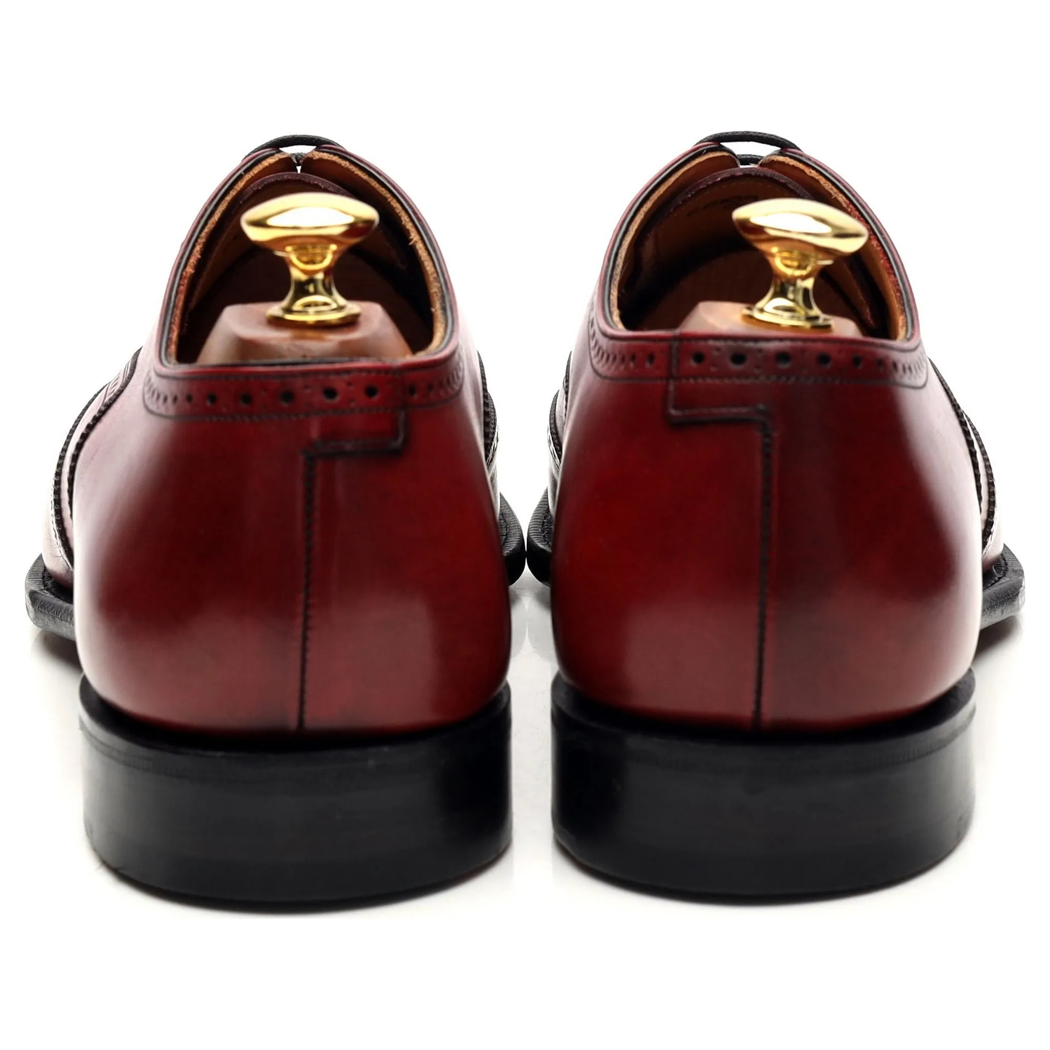 Crown Collection 'Carrol' Burgundy Leather Oxford Brogues UK 9 F