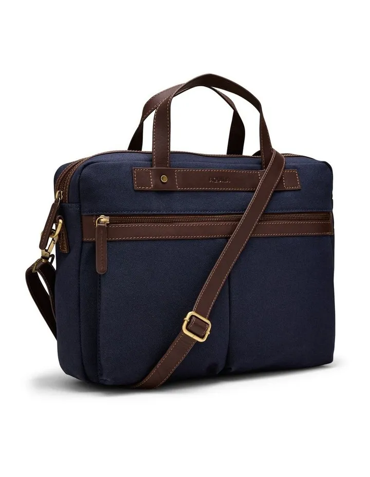 Cruiser Canvas Briefcase in Navy