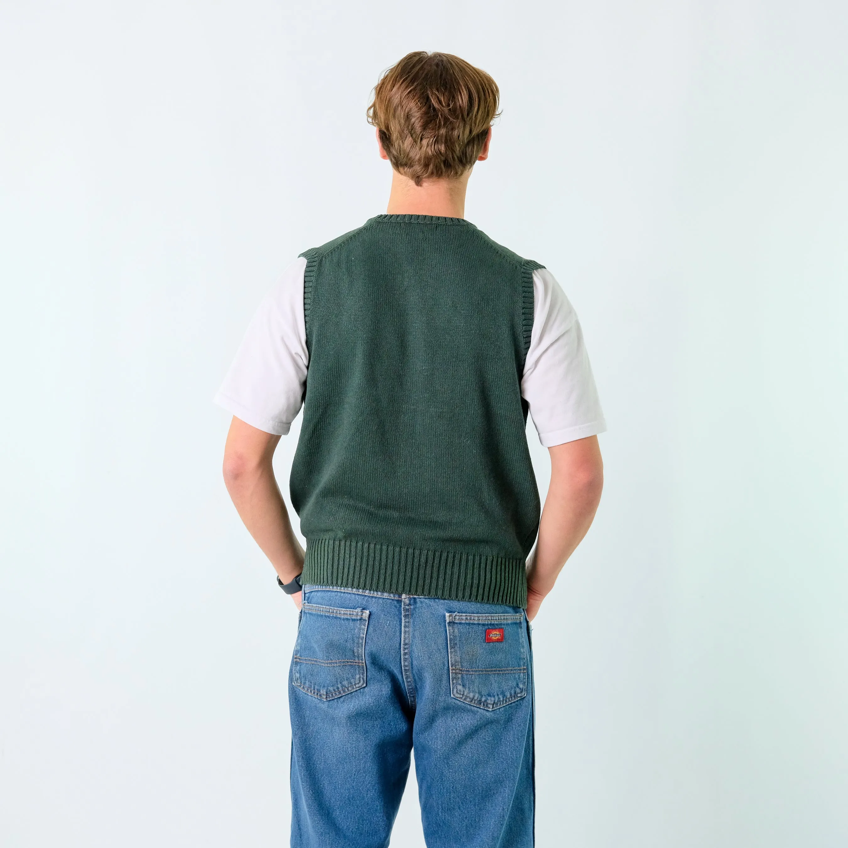 Dark Green y2ks Polo Ralph Lauren Knit Vest (M)