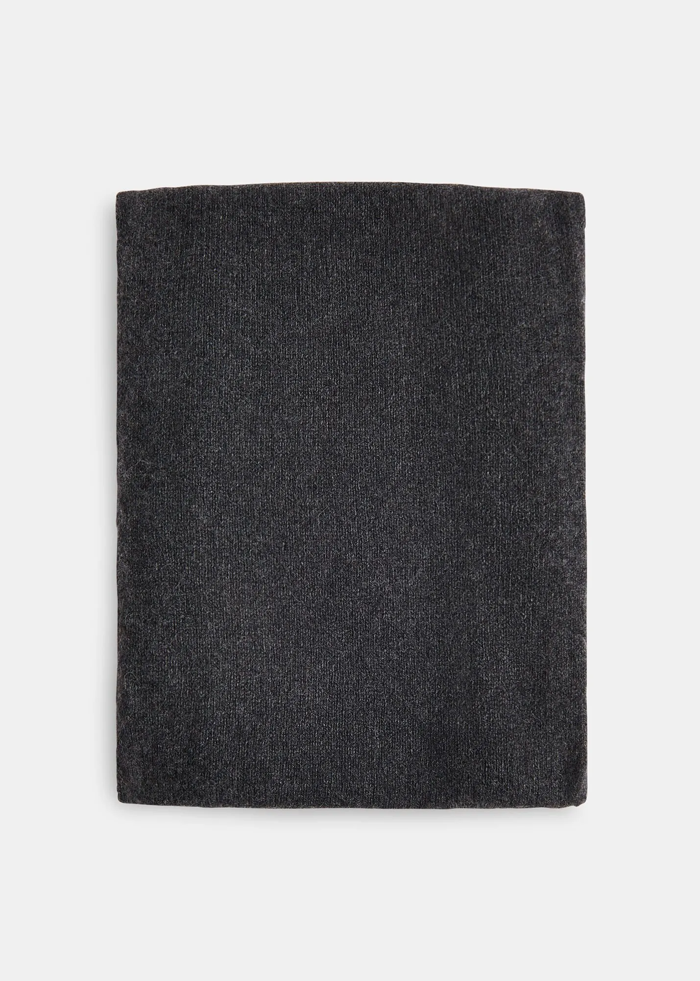 Dark Grey Cashmere Wool Blend Scarf