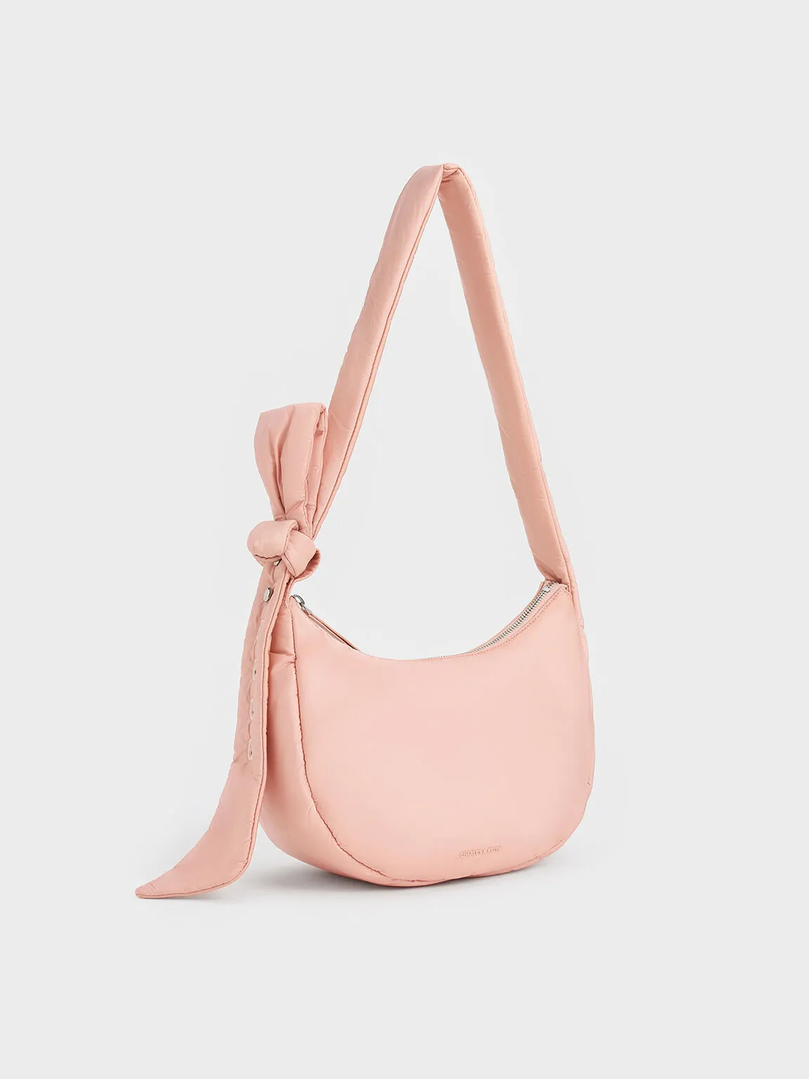 Delilah Nylon Knotted Hobo Bag - Pink