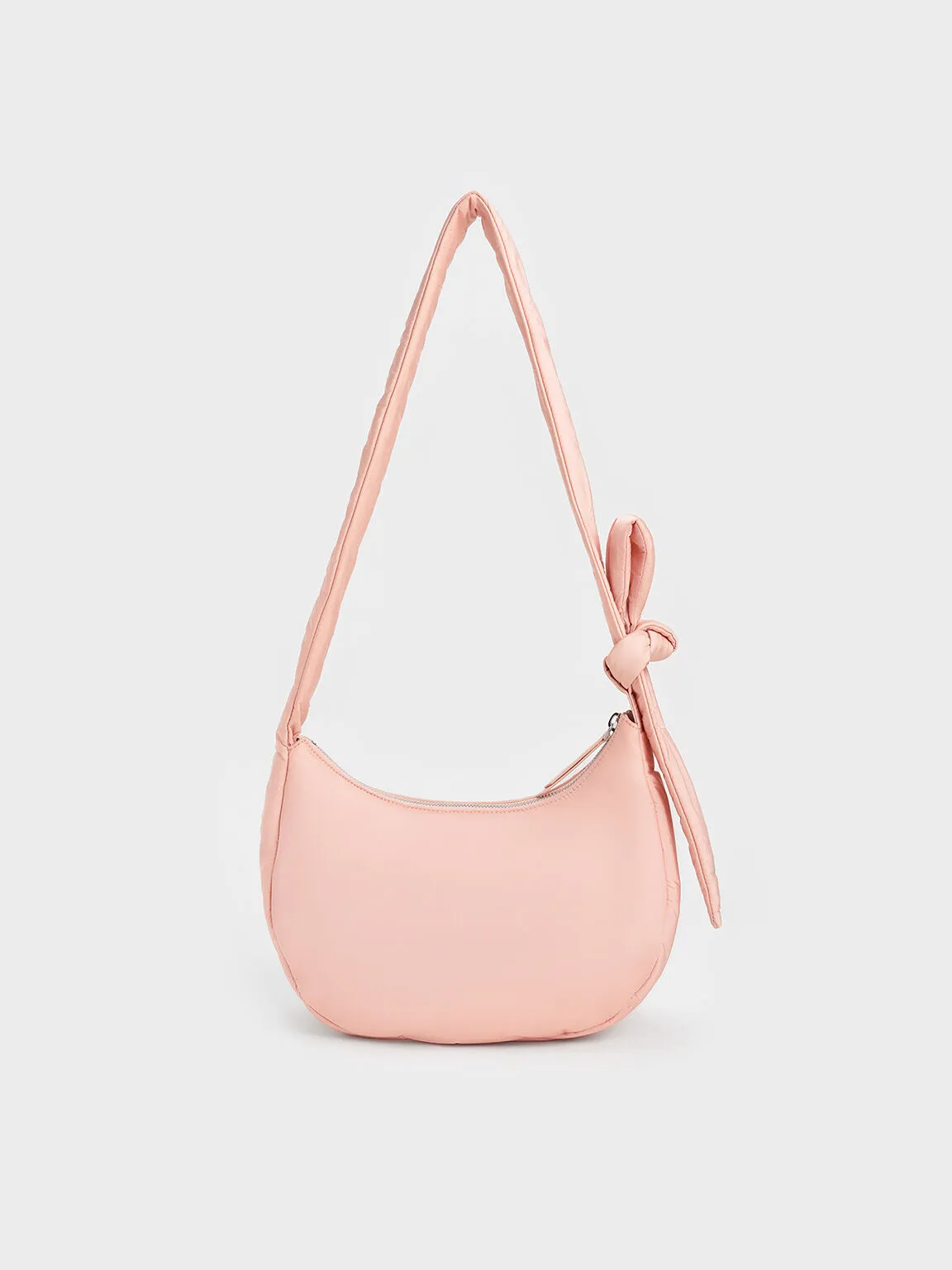 Delilah Nylon Knotted Hobo Bag - Pink