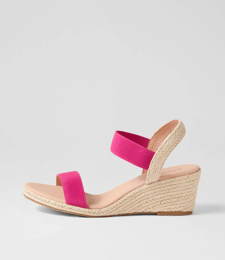 DIANA FERRARI Jeppattie Fuchsia Elastic Espadrilles