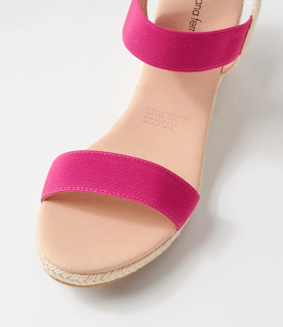 DIANA FERRARI Jeppattie Fuchsia Elastic Espadrilles