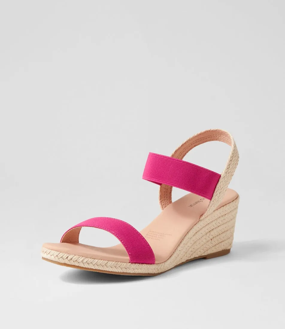 DIANA FERRARI Jeppattie Fuchsia Elastic Espadrilles