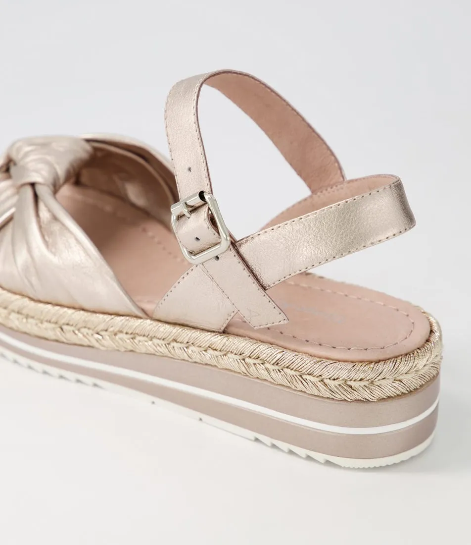 DJANGO & JULIETTE Adah Platino Leather Espadrilles