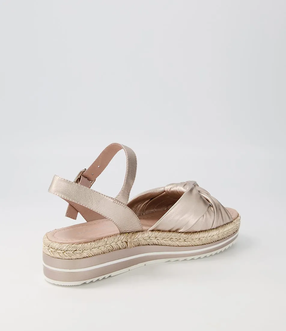 DJANGO & JULIETTE Adah Platino Leather Espadrilles