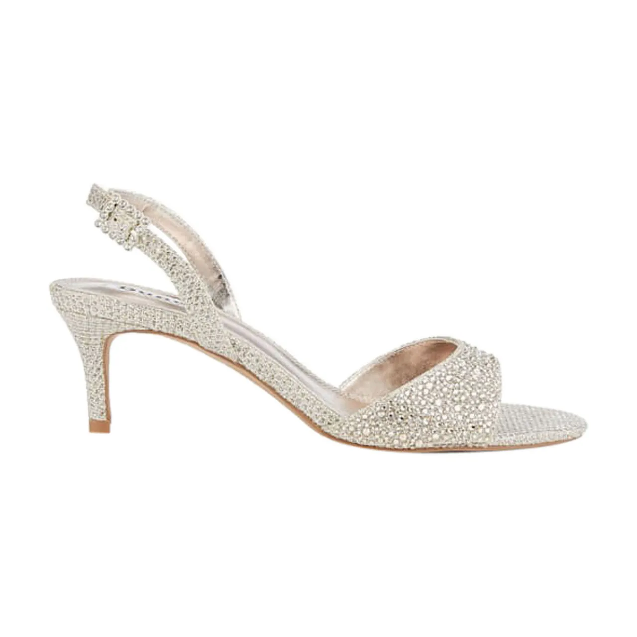 DUNE LONDON Madelines Embellished Heeled Sandals - Metallic