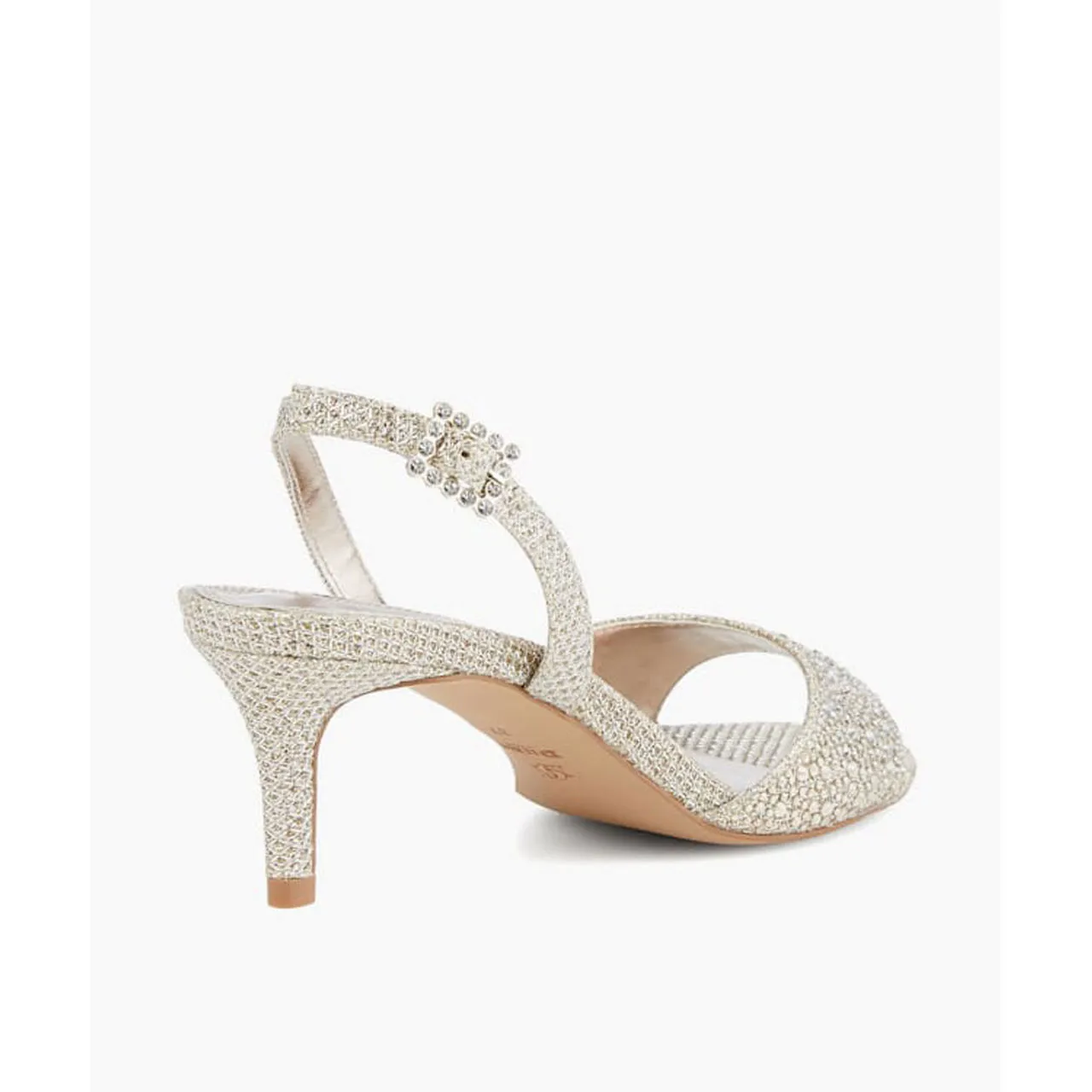 DUNE LONDON Madelines Embellished Heeled Sandals - Metallic