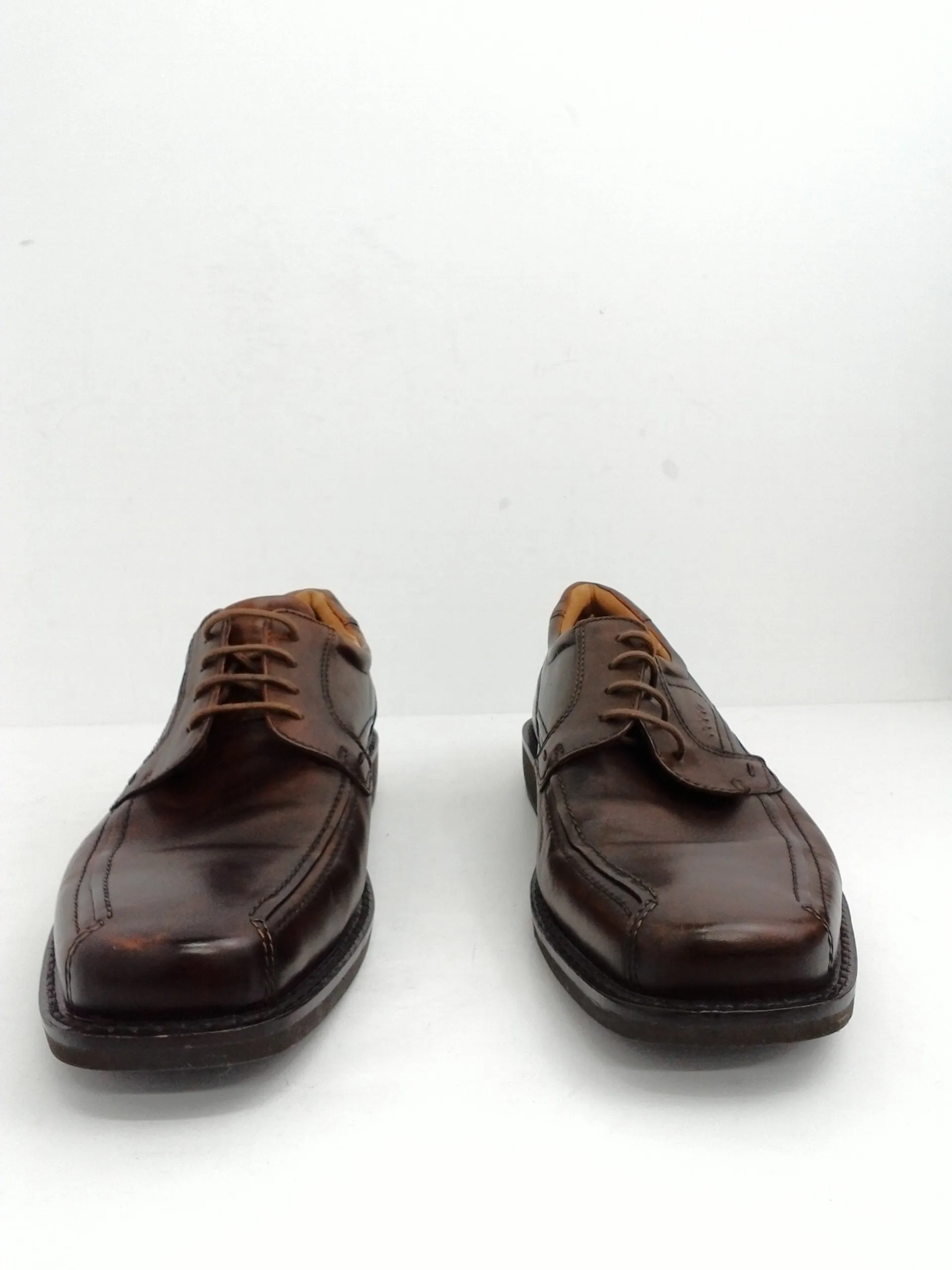 Ecco Men's Helsinki Bike Toe Oxfords Dress Shoes, Brown Size 11 M