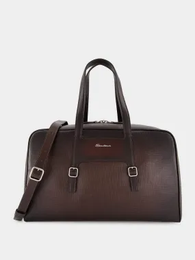 Embossed Leather Weekender