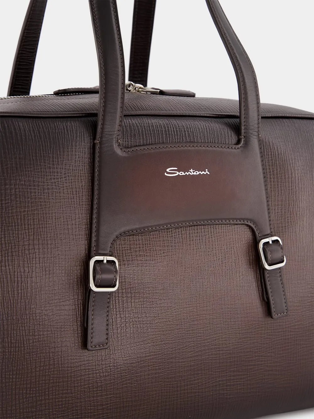 Embossed Leather Weekender