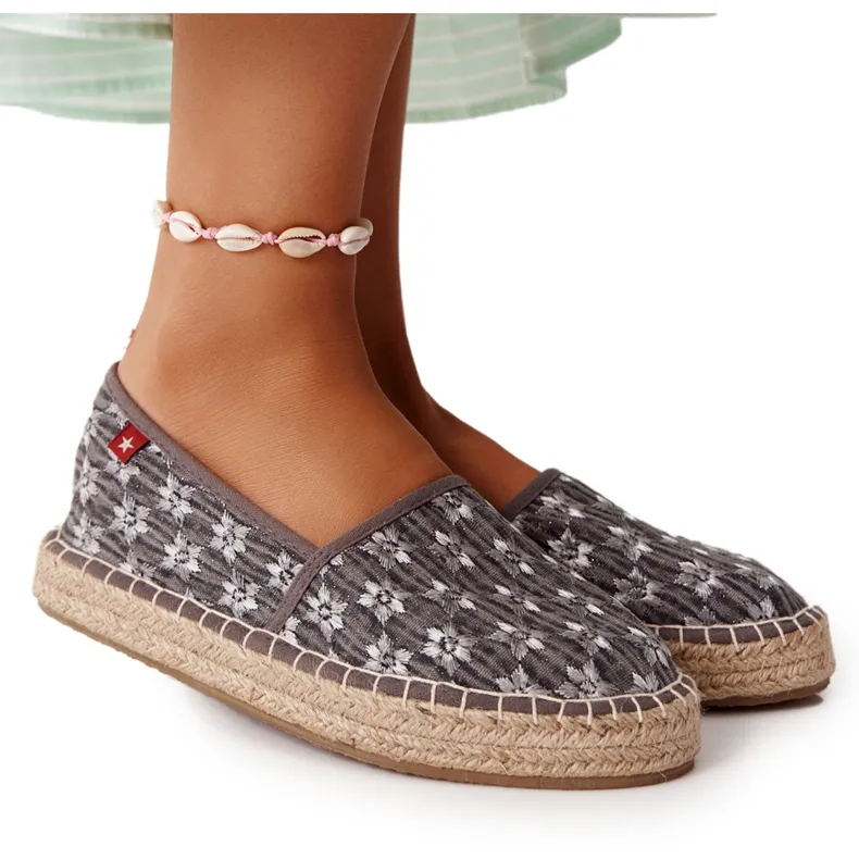 Espadrilles On A Braided Platform Big Star AA274680 Gray grey