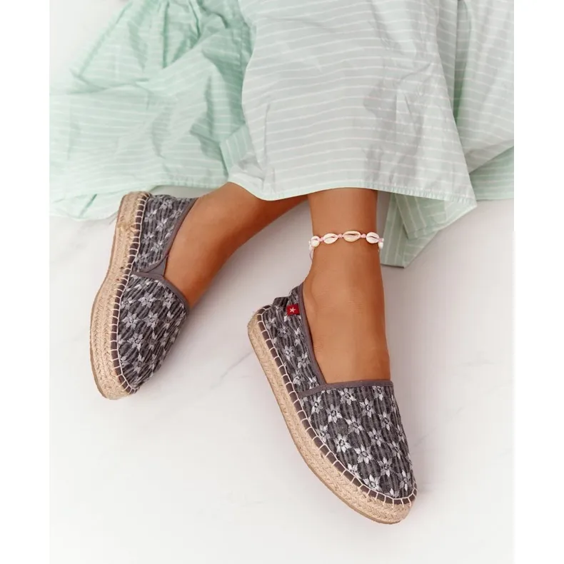 Espadrilles On A Braided Platform Big Star AA274680 Gray grey