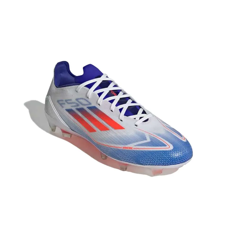 F50 Pro FG Soccer Cleats - Cloud White/Solar Red/Lucid Blue - Regular (D)