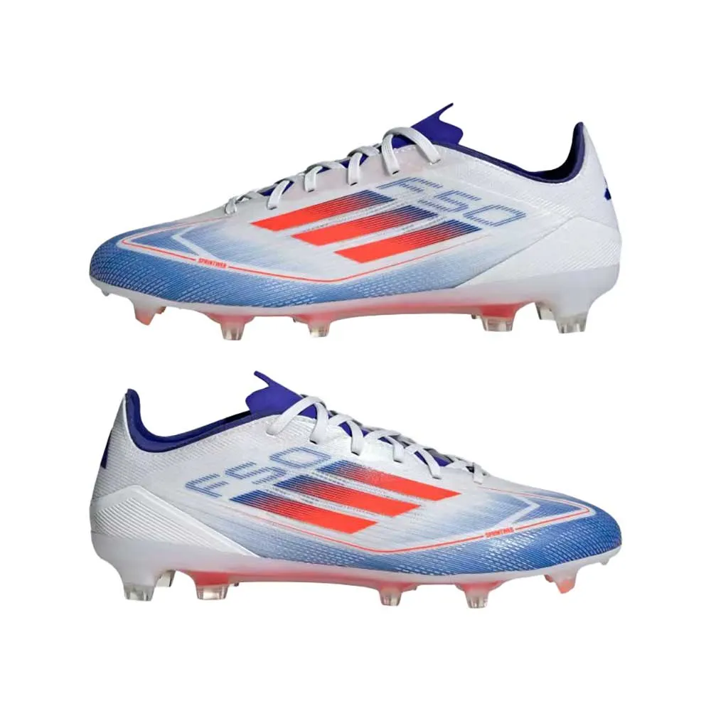 F50 Pro FG Soccer Cleats - Cloud White/Solar Red/Lucid Blue - Regular (D)