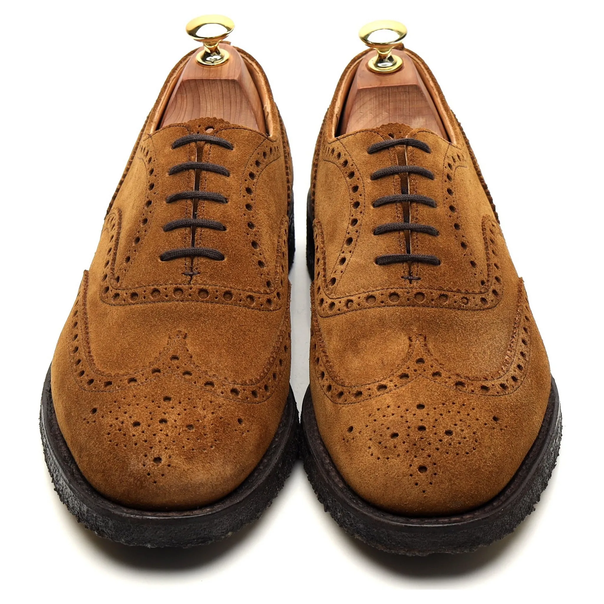 'Fairfield' Tan Brown Suede Oxford Brogues UK 9 F