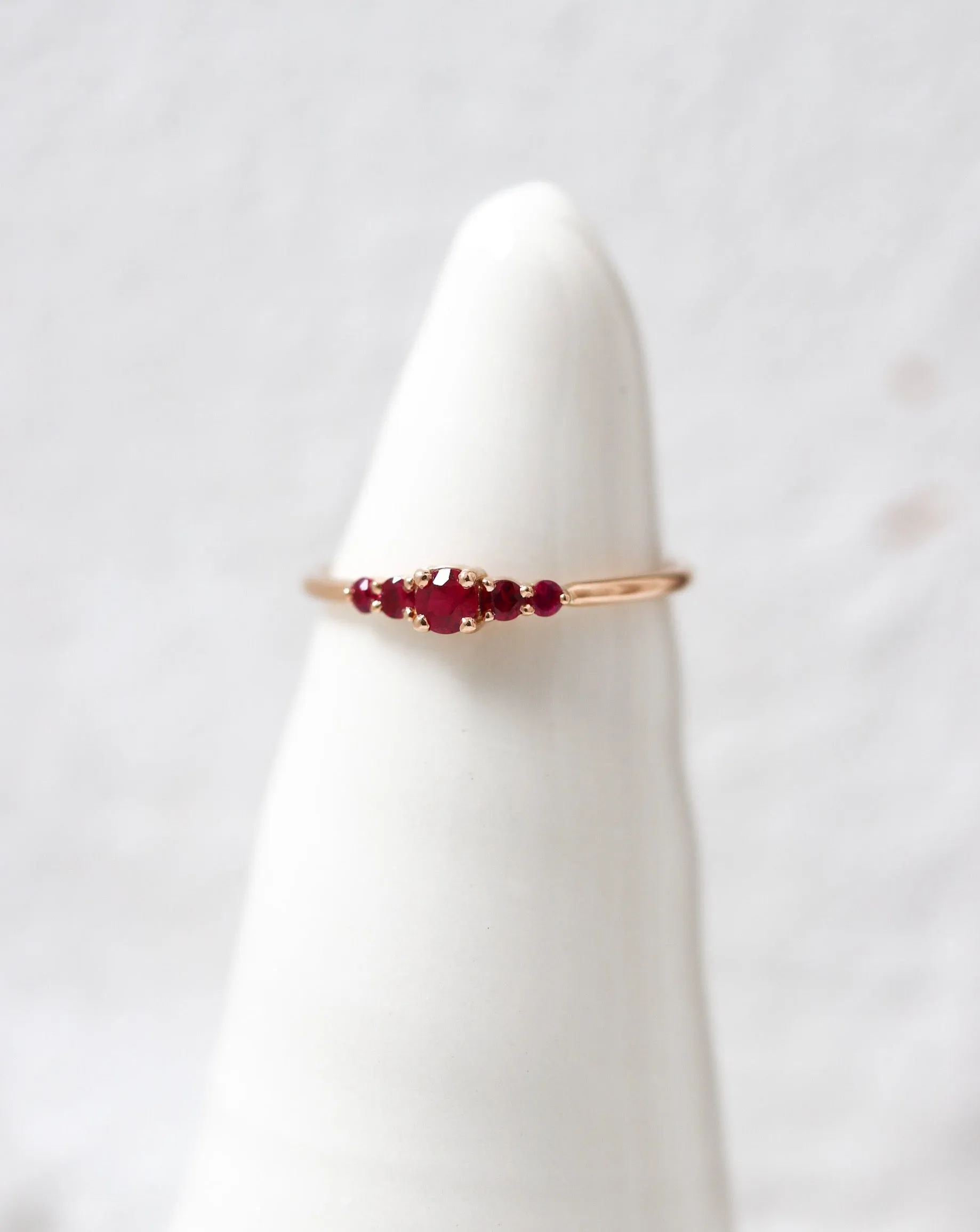 Finished: Mini Elise Ring with Rubies