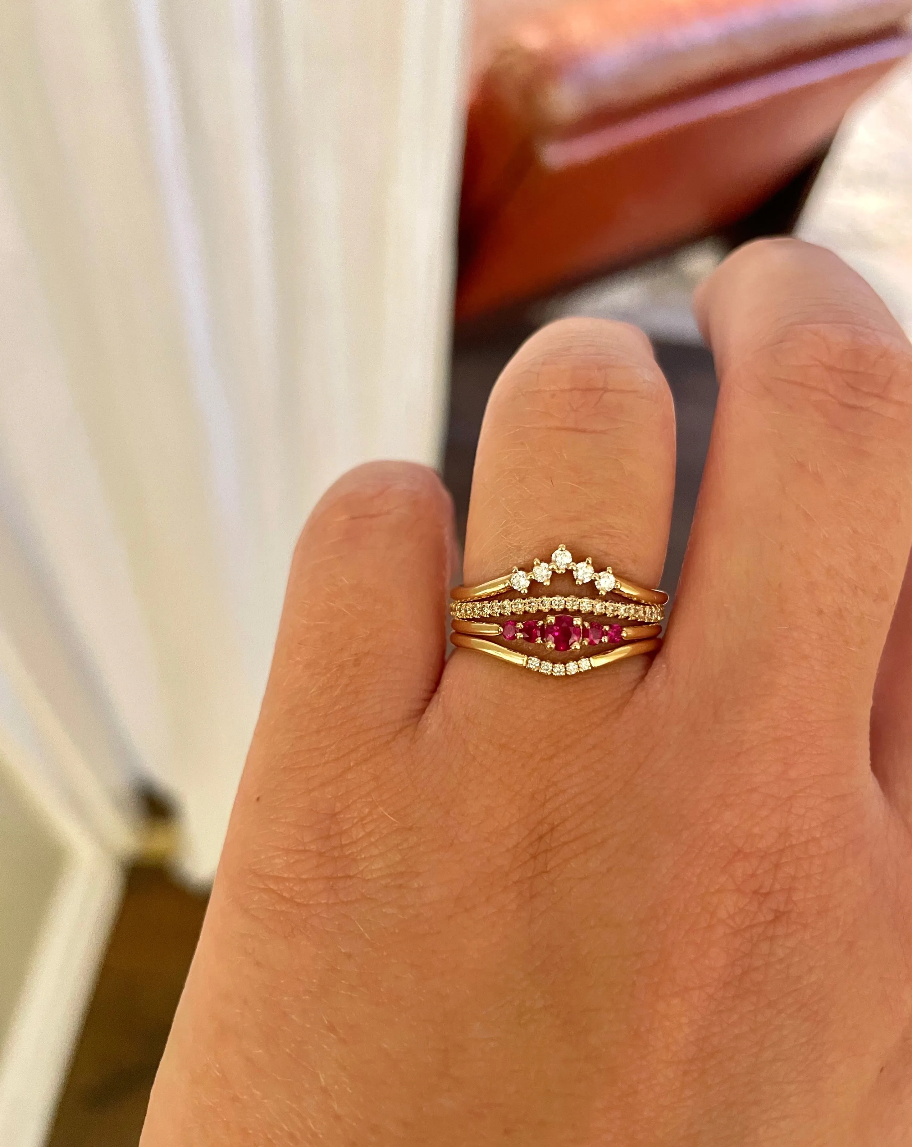 Finished: Mini Elise Ring with Rubies