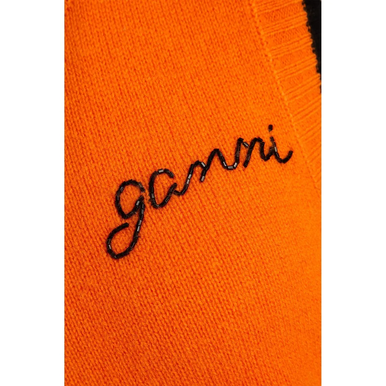 Ganni  |Crew Neck Casual Style Wool Cashmere Sleeveless Street Style