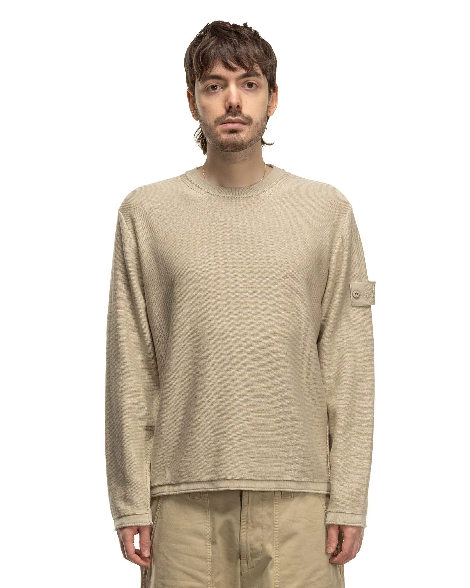 Ghost Piece Crewneck Knit Beige