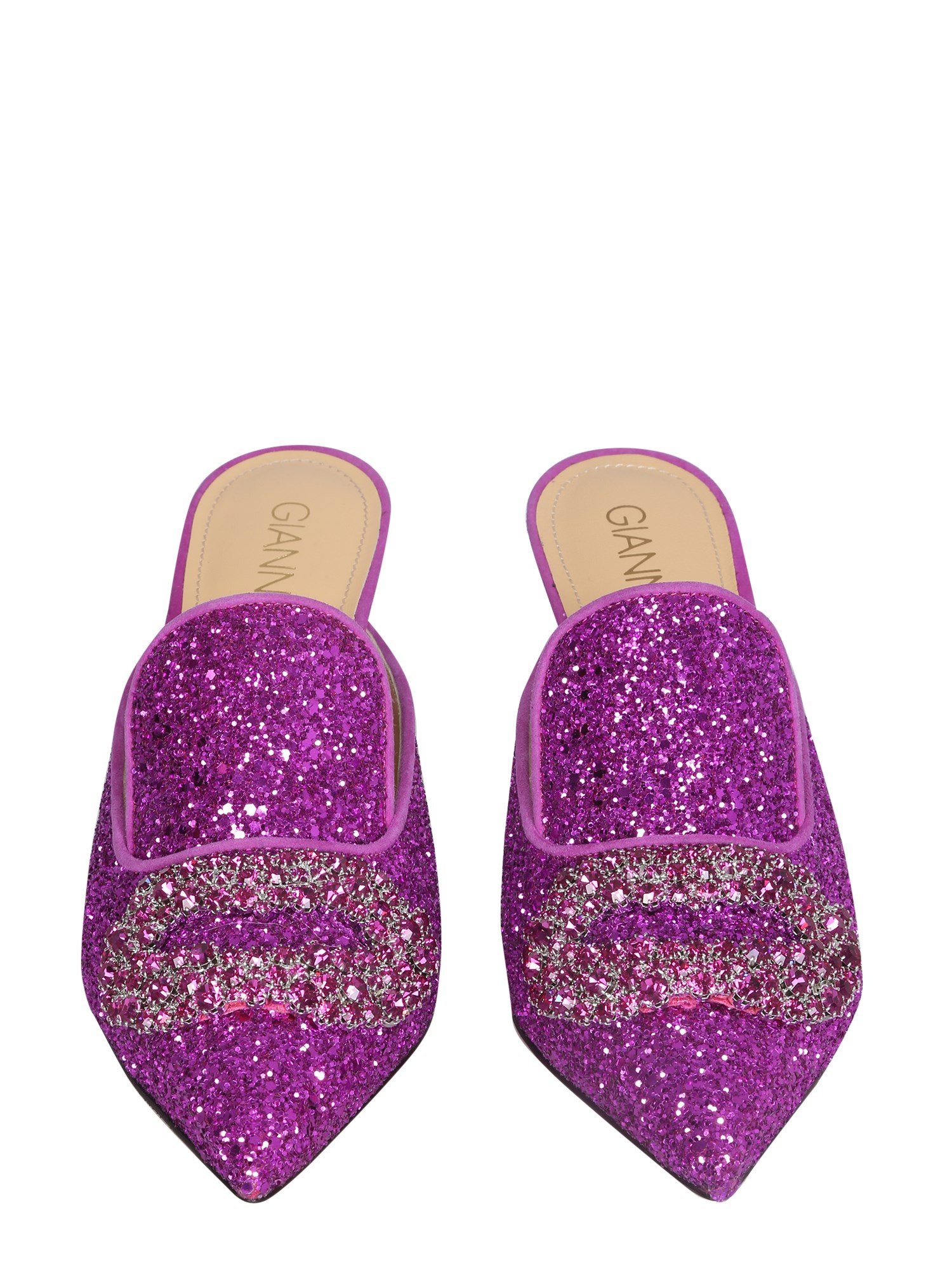 GIANNICO    DAPHNE GLITTER PUMP MULES