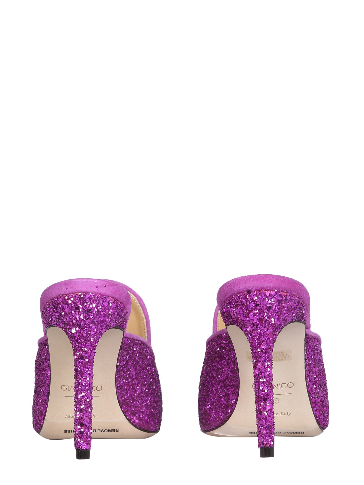 GIANNICO    DAPHNE GLITTER PUMP MULES