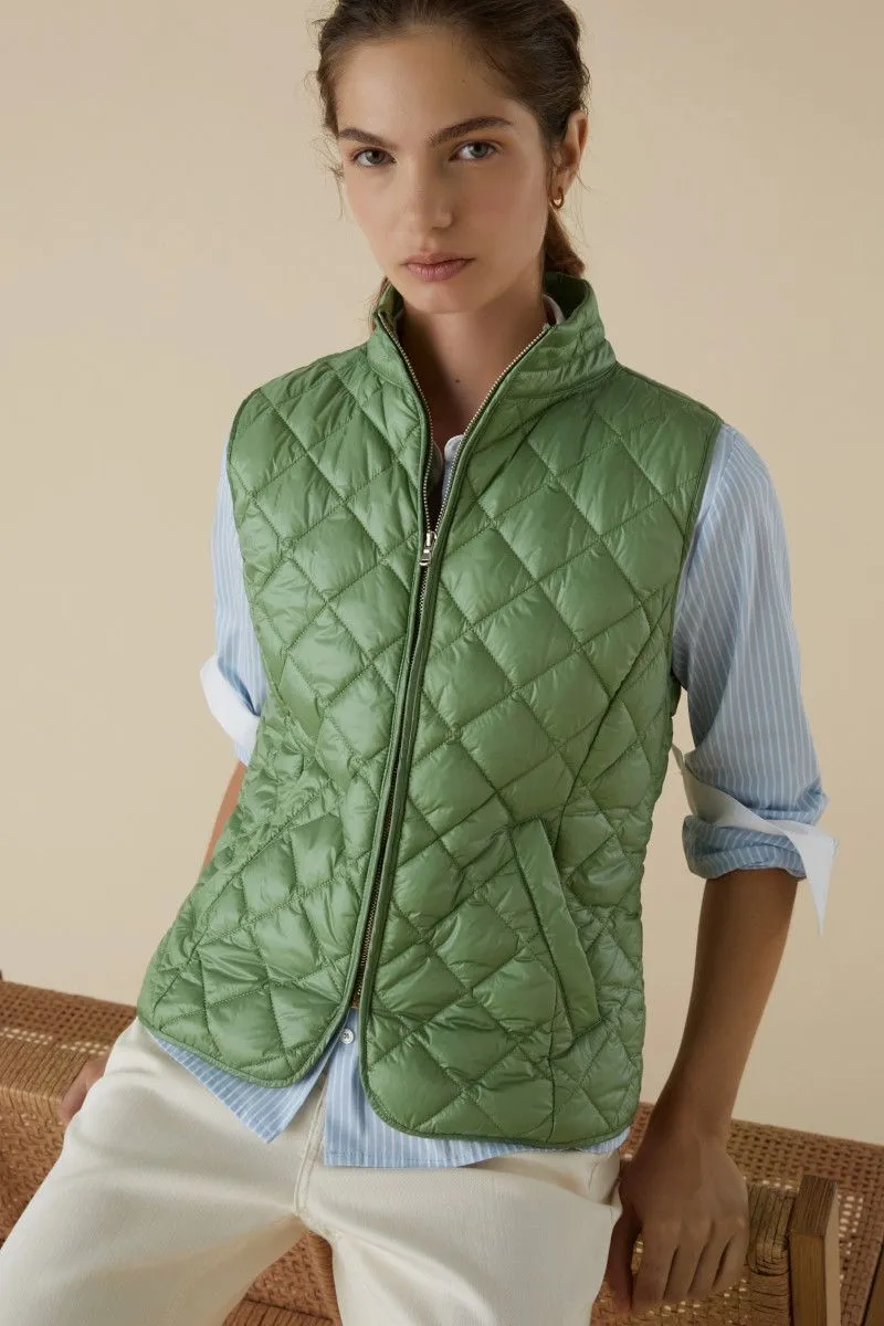 Gilet imbottito donna Verde