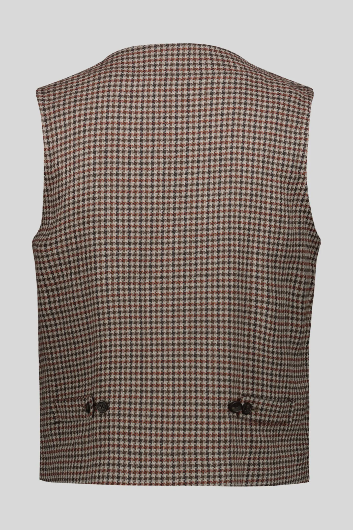 Gilet lino e cotone ruggine