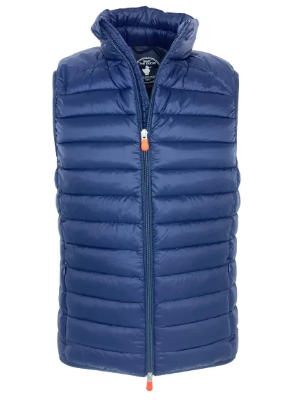 GILET UOMO BLU IN ECO-PIUMA