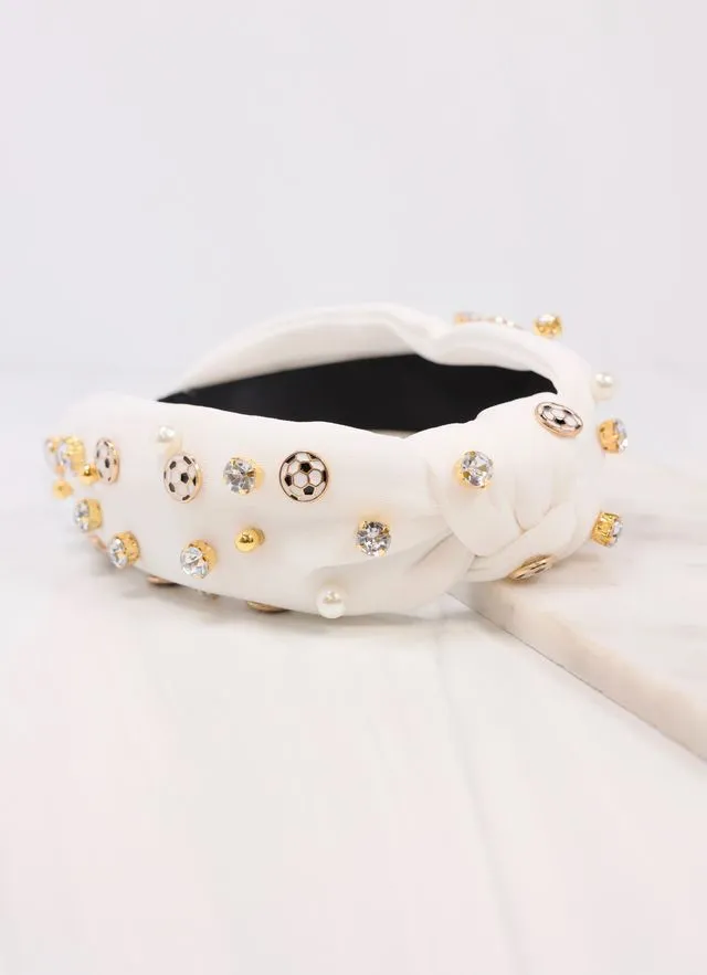 Goalkeeper Soccer Headband WHITE