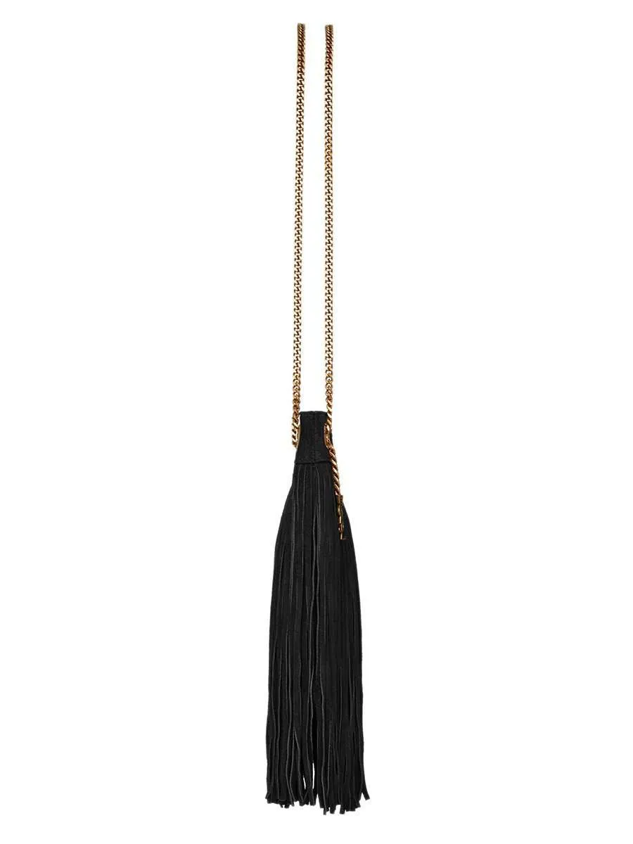 Grace Small Fringed Hobo Bag in Lambskin and Suede