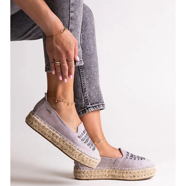 Gray espadrilles Big Star JJ274890 grey