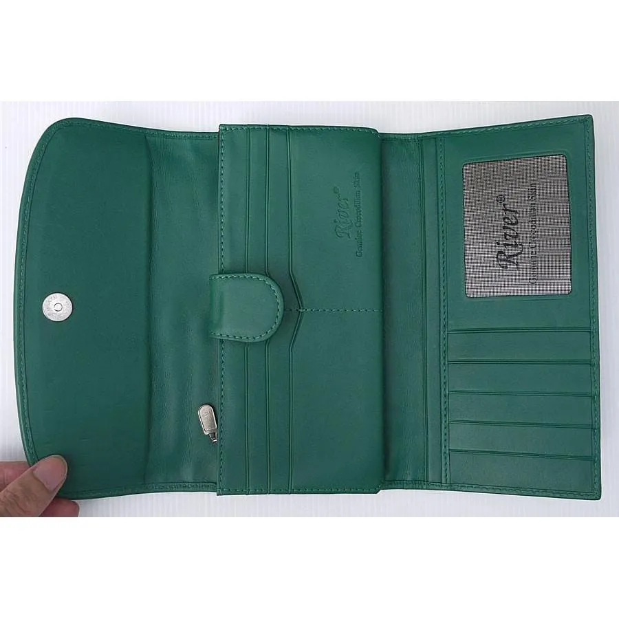 Green Crocodile Leather Wallet