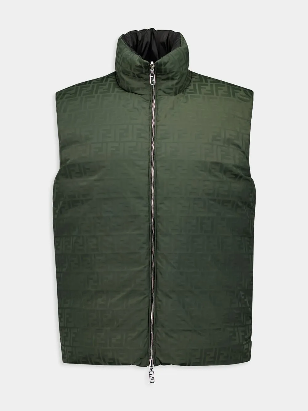 Green Reversible Nylon Gilet