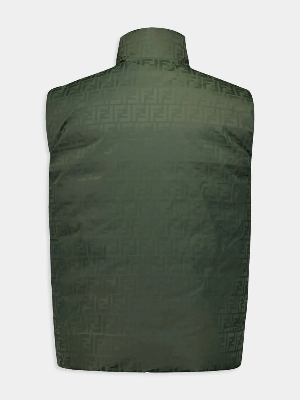 Green Reversible Nylon Gilet