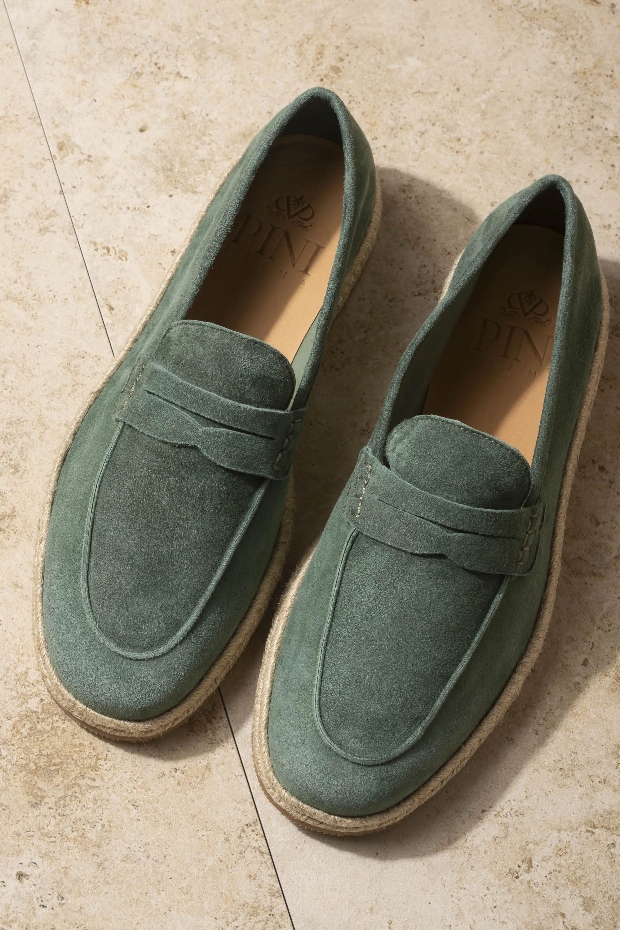 Green suede espadrilles - Made In Italy