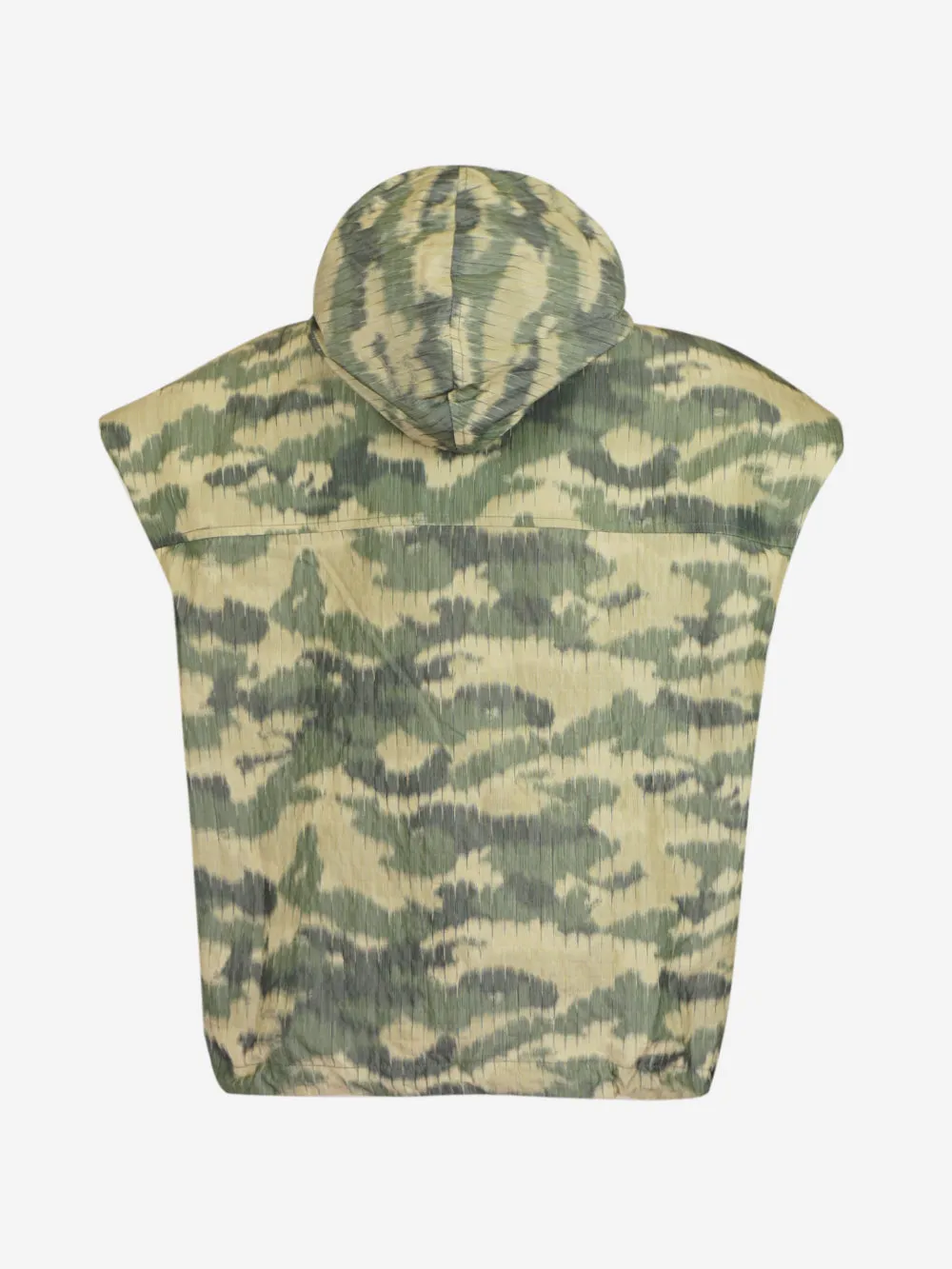 Halfboy - Gilet con cappuccio e tasconi in tessuto camouflage