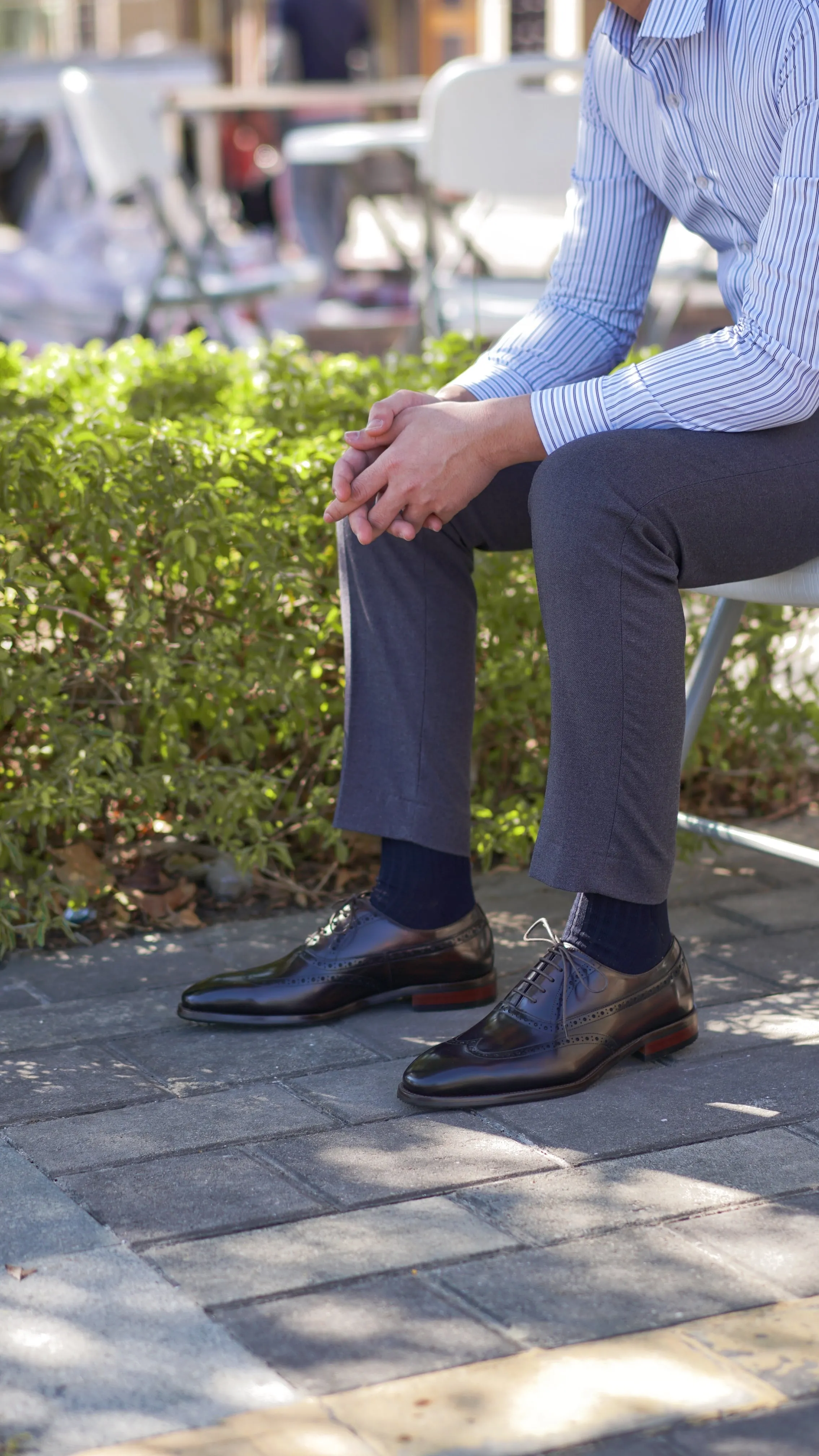 Handmade Burgundy Leather Brogues Oxford Shoes