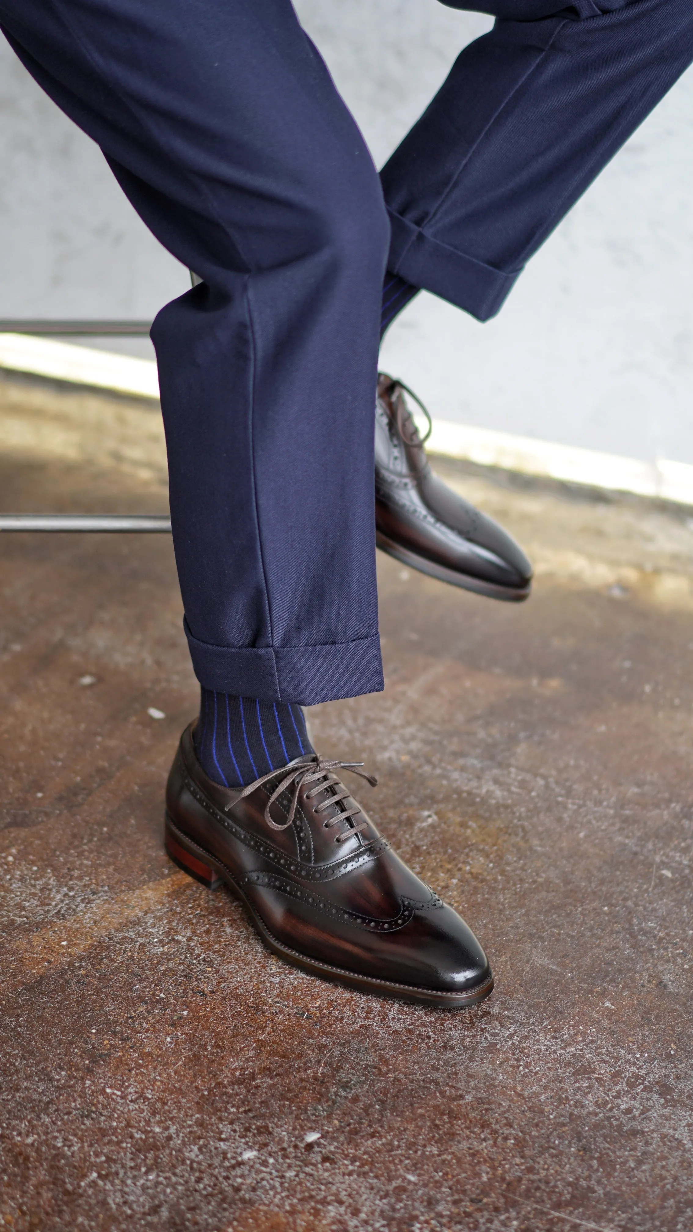 Handmade Burgundy Leather Brogues Oxford Shoes