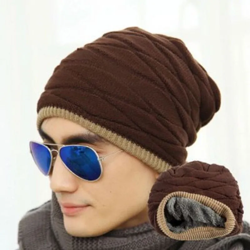 Hat Men Beanie Sombrero More Add Wool Knitted Cap In The Outdoor Warm Ear Hat Head Cap  SM6