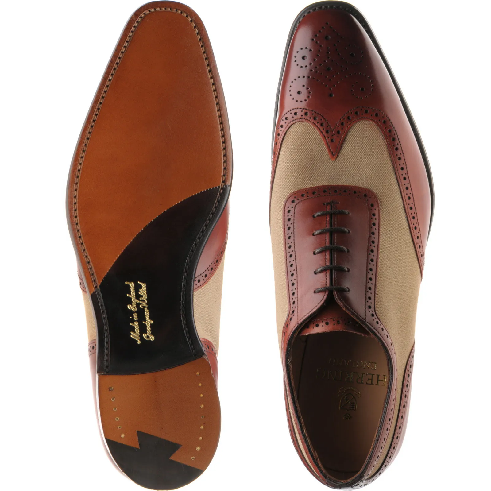 Henley two-tone brogues