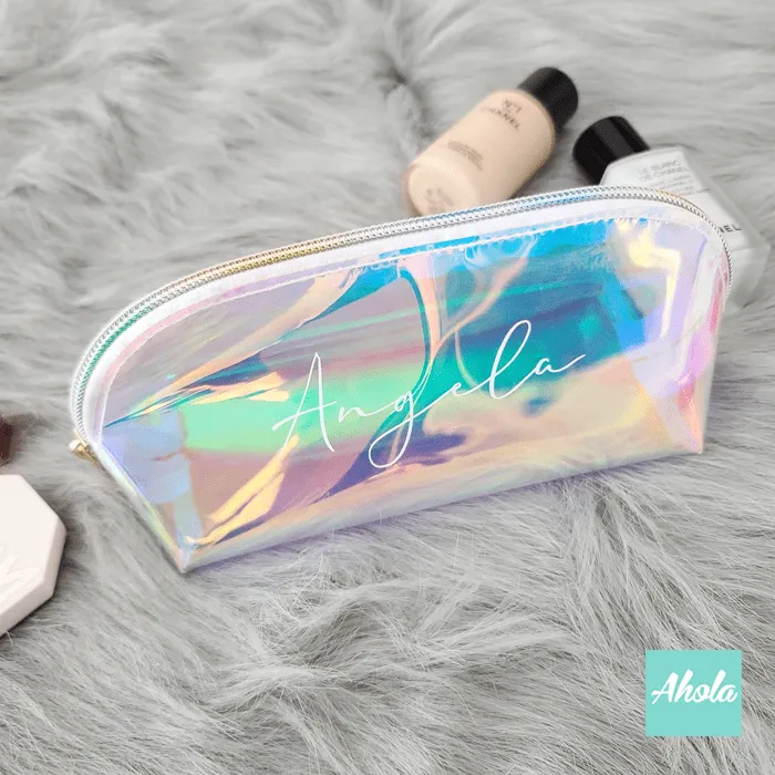 【Hollo】Holographic PVC Pouch 名字幻彩萬用袋