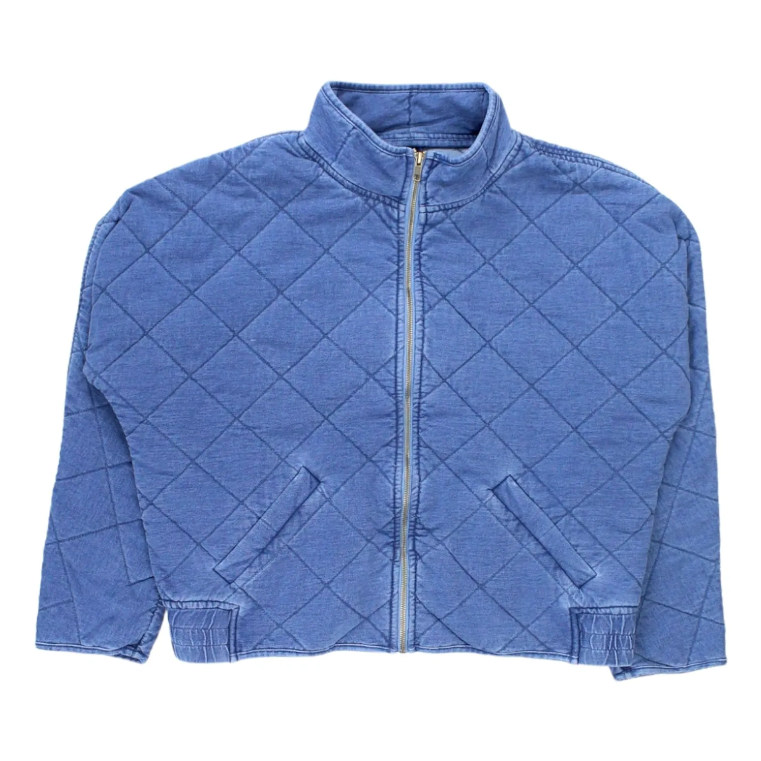 Hush Washed Blue Denim Quilted Jacket